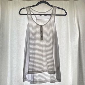White Sheer Hi-Line Tank